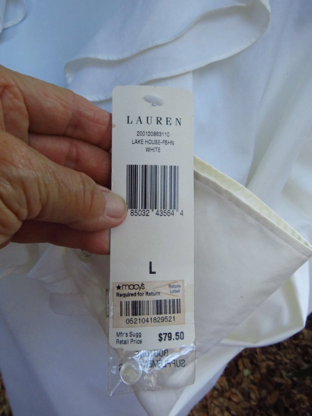 Ralph Lauren Womens Large Double ruffled collar Shirt - Picture 8 of 15